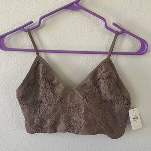 Lace Bralette in Brown
